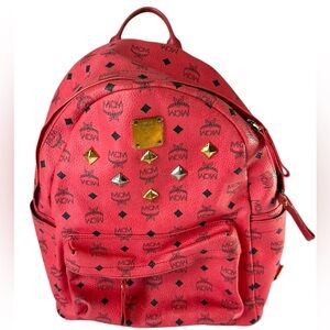 MCM Pink Monogram Backpack